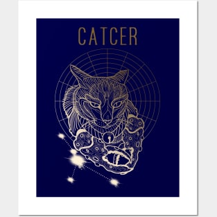 A zodiac cattery: Cancer - catcer Posters and Art